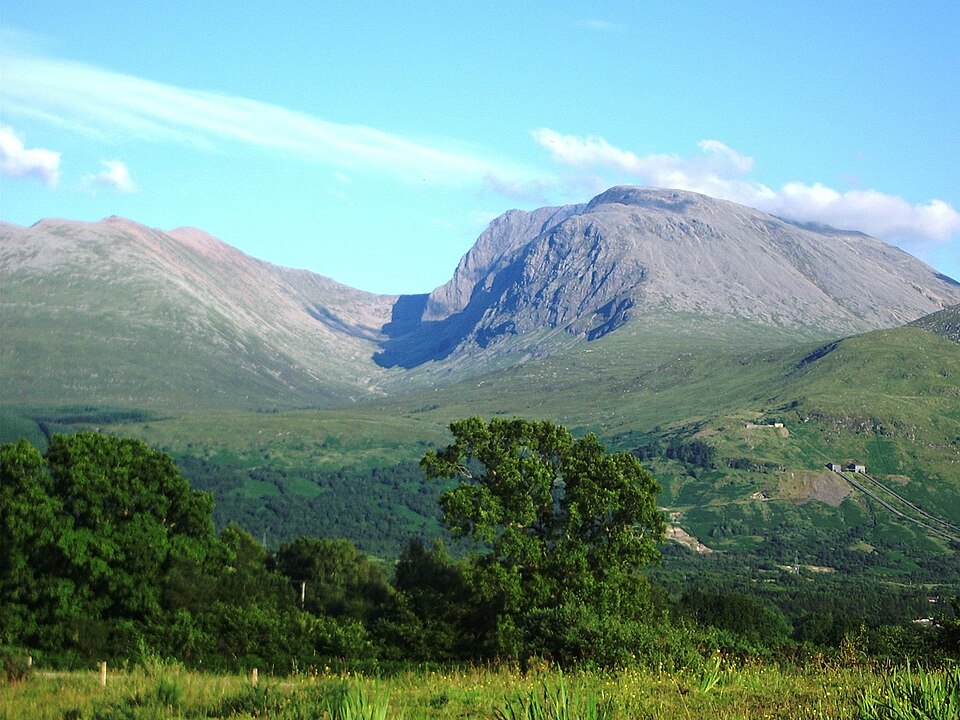 View of Ben Nevis summit on a clear day