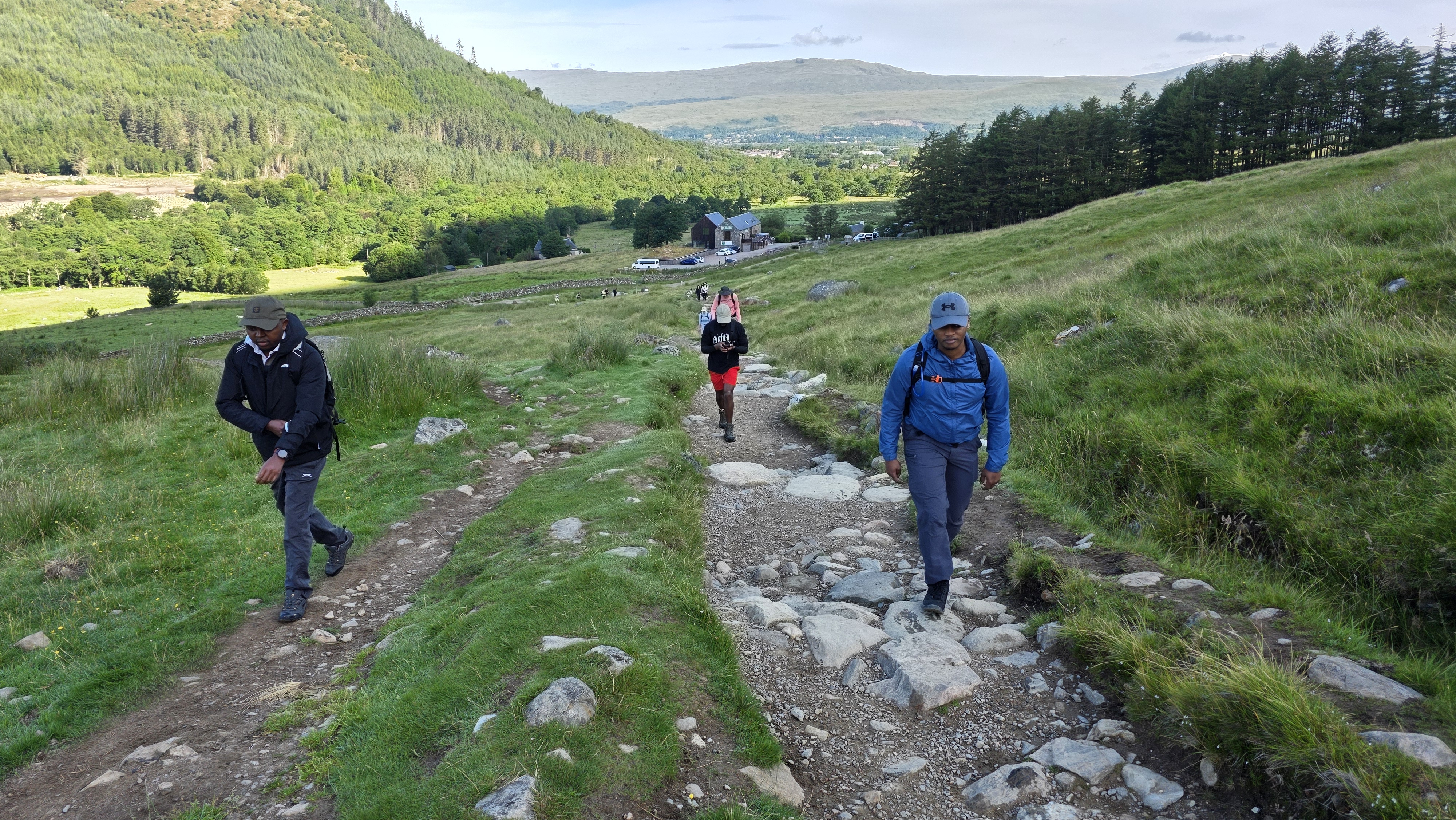 Hiking up the lower path from Glen Nevis