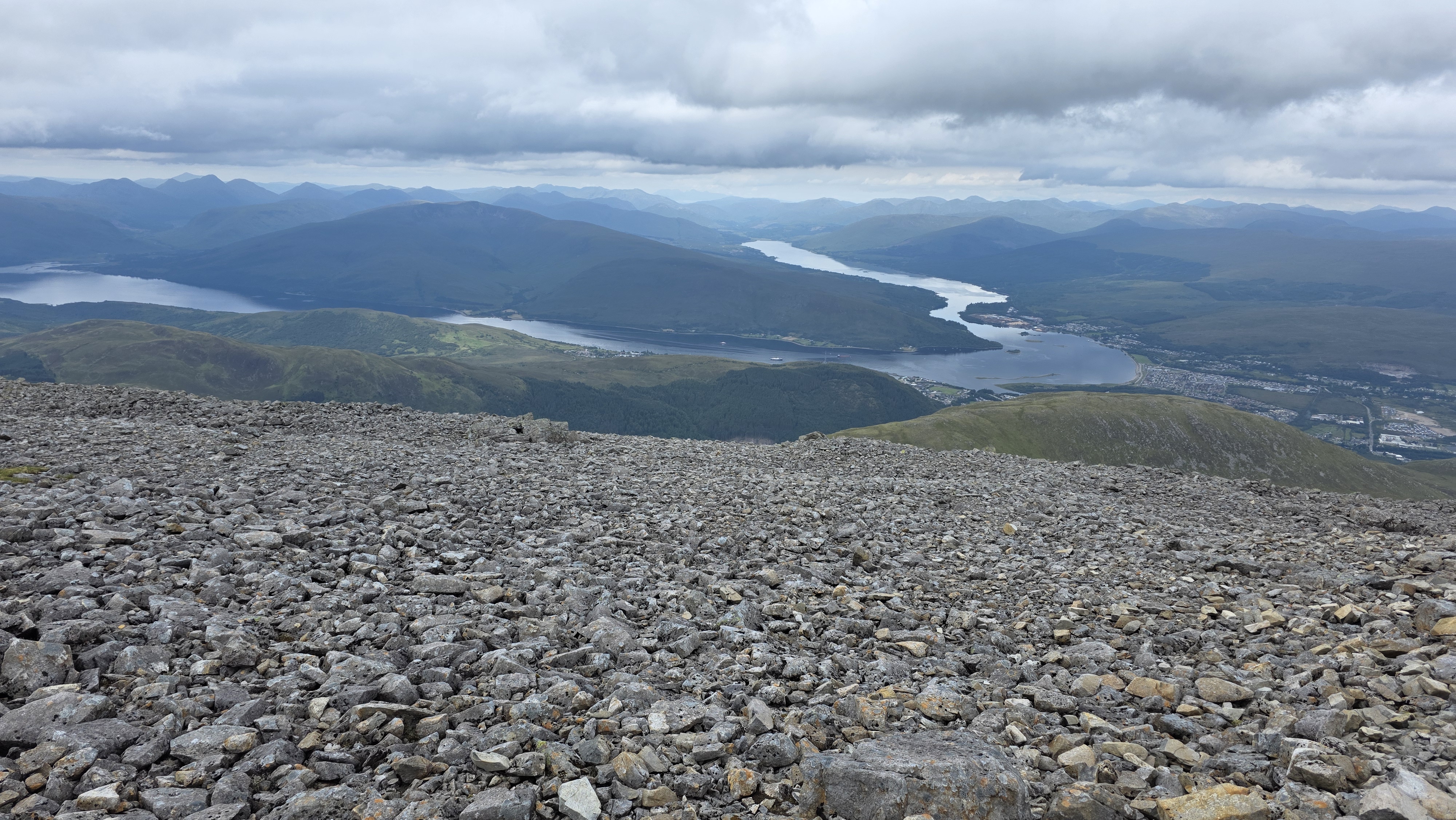Expansive summit views over the lochs