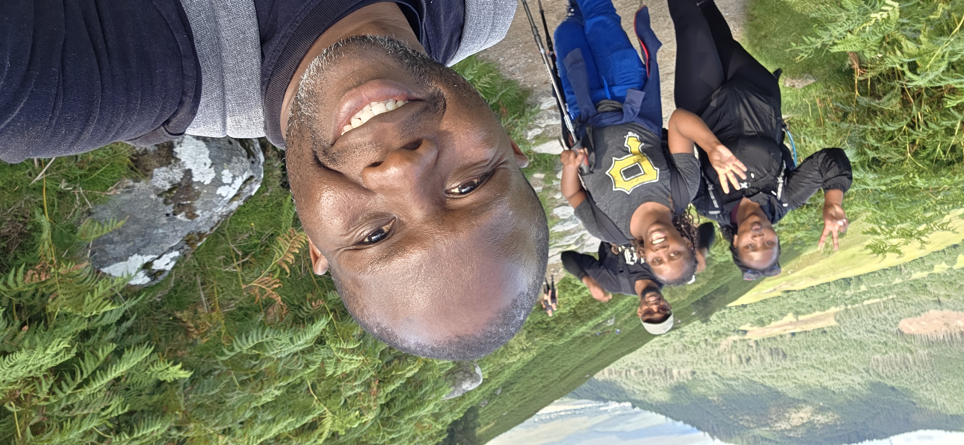 Group selfie on the lower slopes