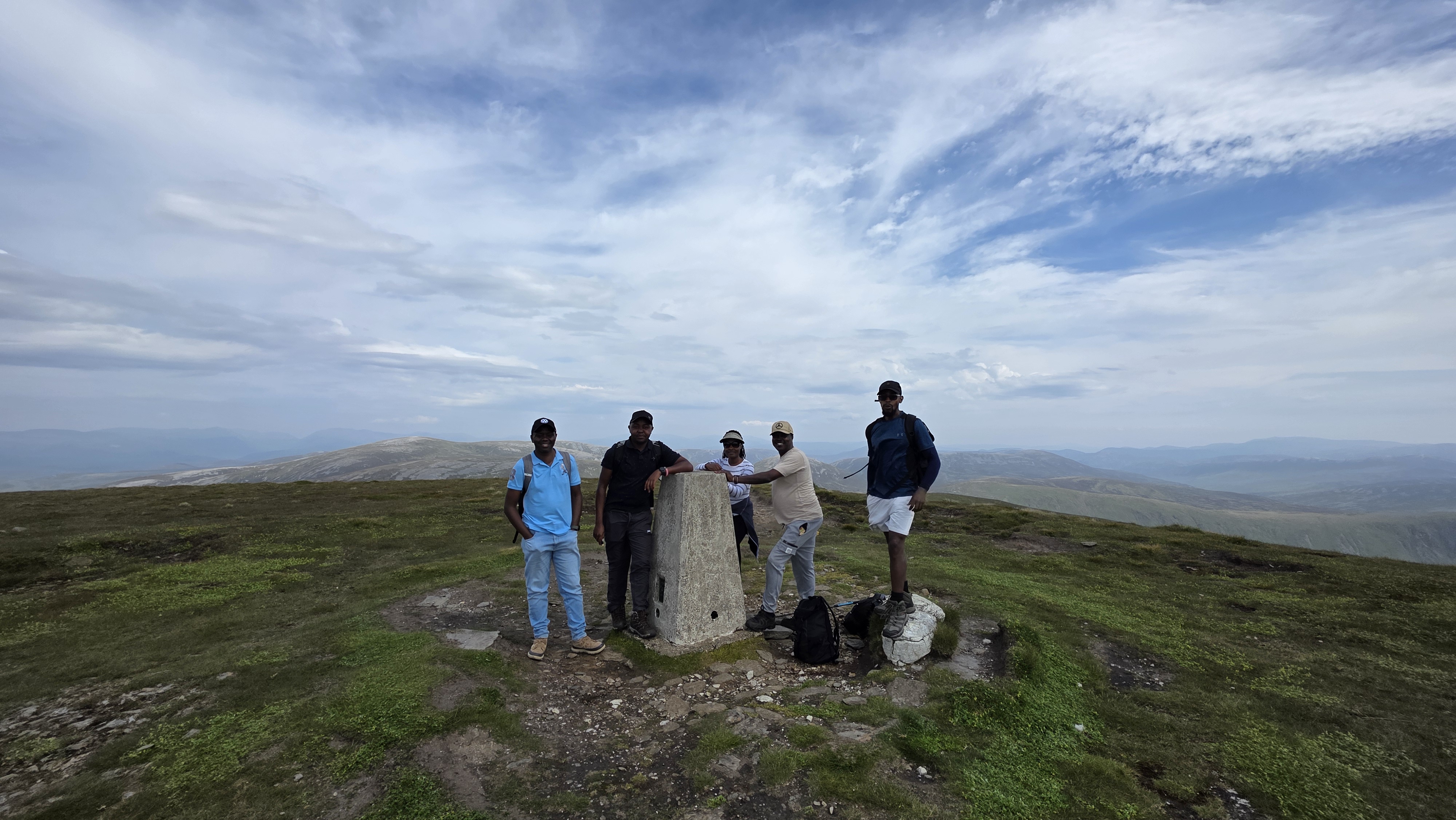 Summit celebration at Glas Tulaichean