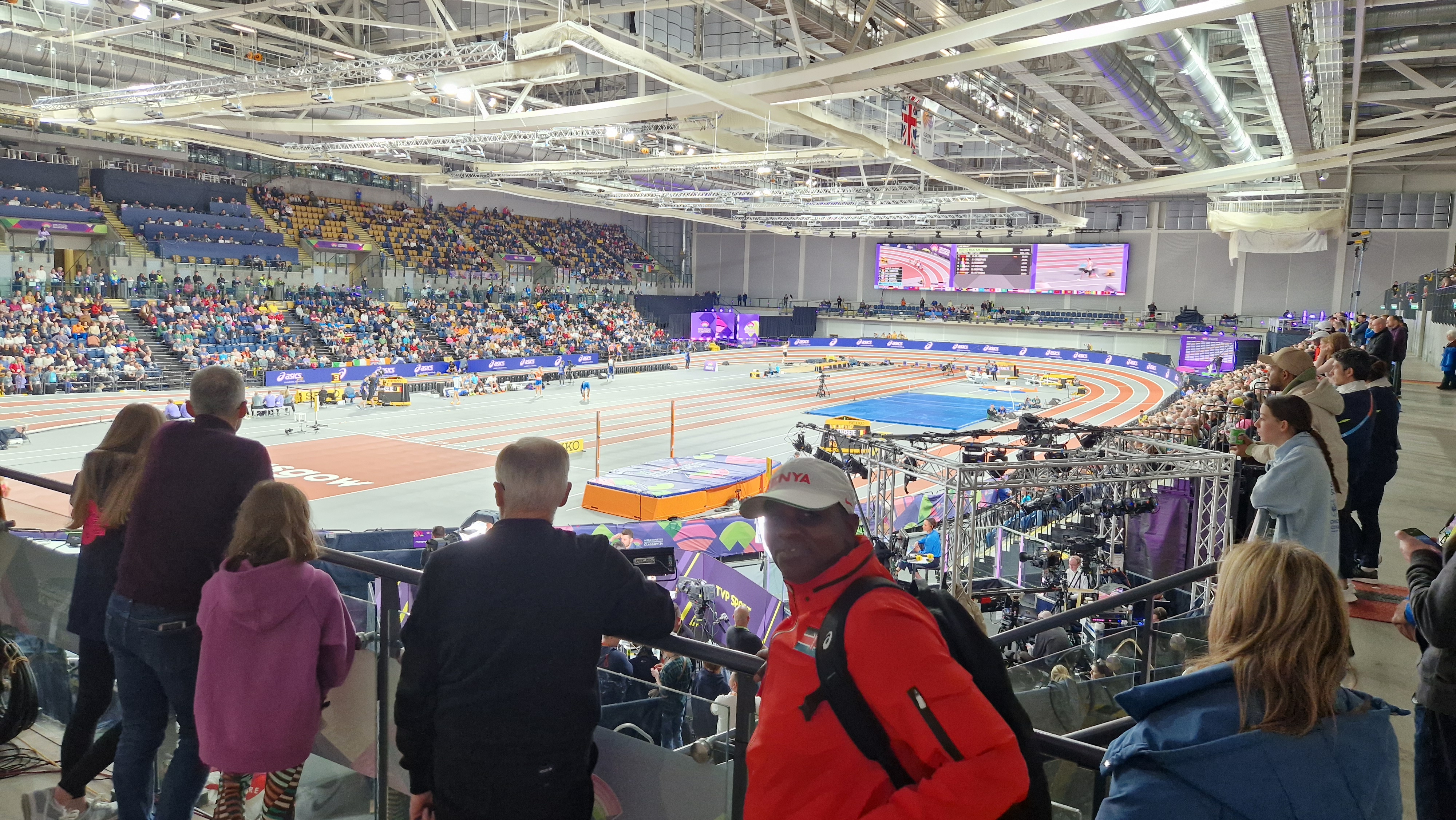Kenyan fan overlooking the arena