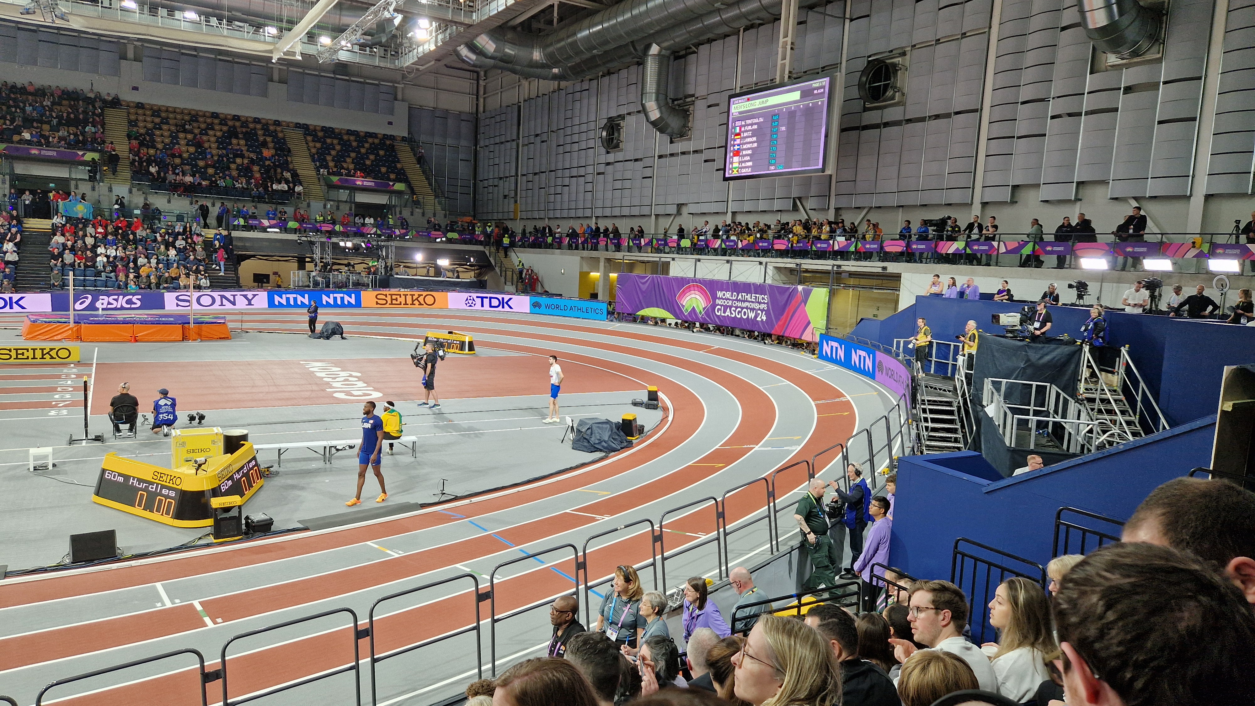 Spectators following the events attentively